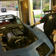 Fitting the BMW engine inside.